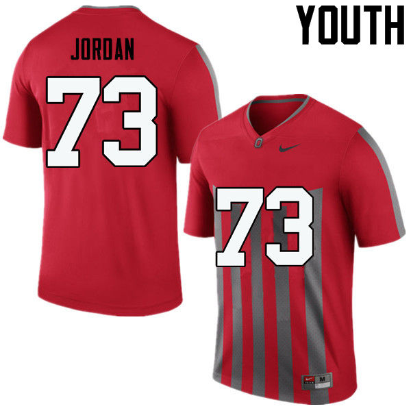 Ohio State Buckeyes Michael Jordan Youth #73 Throwback Game Stitched College Football Jersey